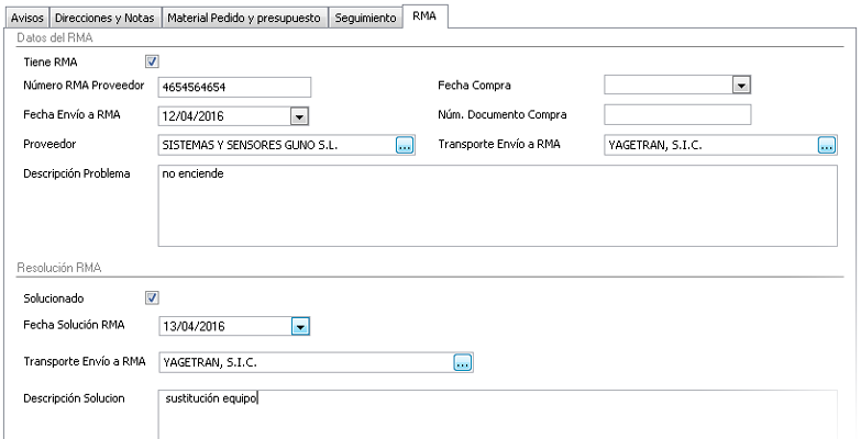 RMA - Return Merchandise Authorization