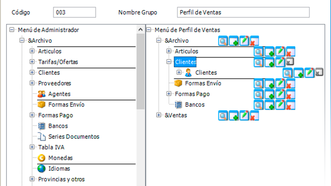 Mantenimiento de perfiles